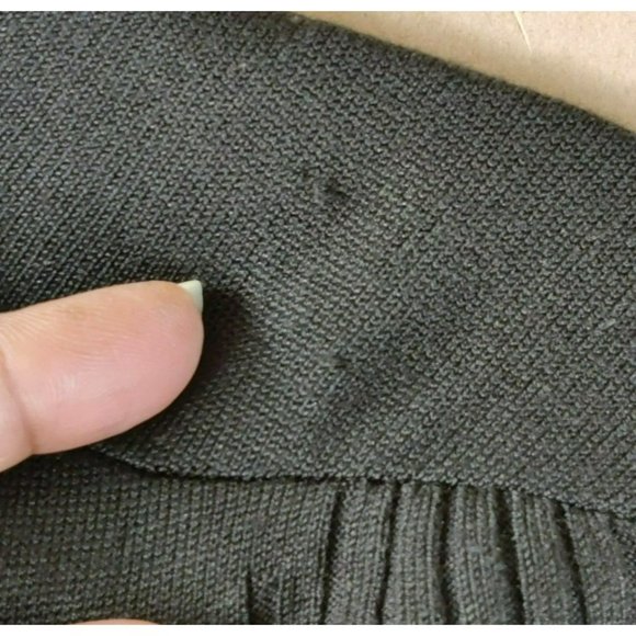 Valerie Stevens Collection Women's M Black Silk Blend Front Zip Beaded Cardigan - Picture 11 of 15